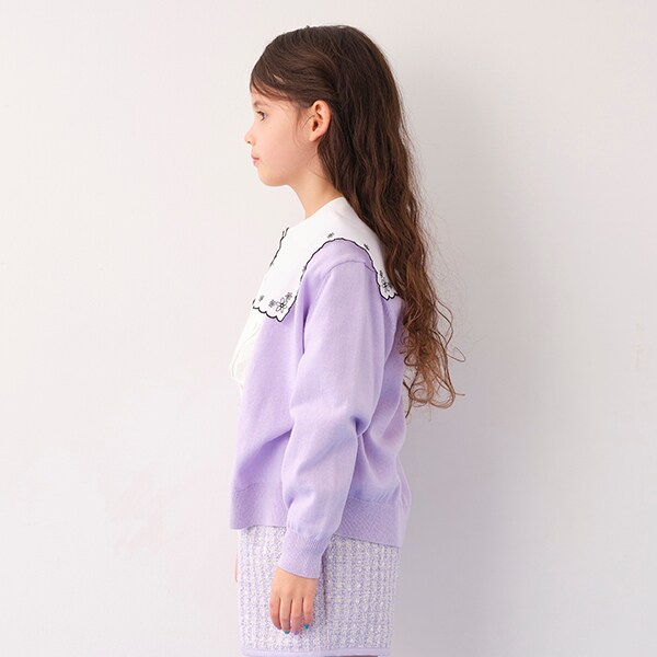 普通丈Vネックカーディガン(M(115-125cm) 紺): キッズ 普通丈Vネックカーディガン(M(115-125cm) 紺): キッズ