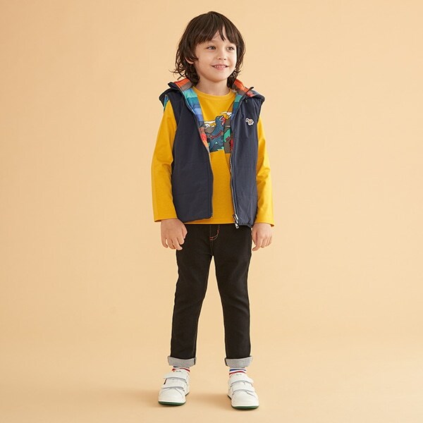 キッズ 中綿リバーシブルベスト(110cm 赤): キッズ - ナルミヤ  