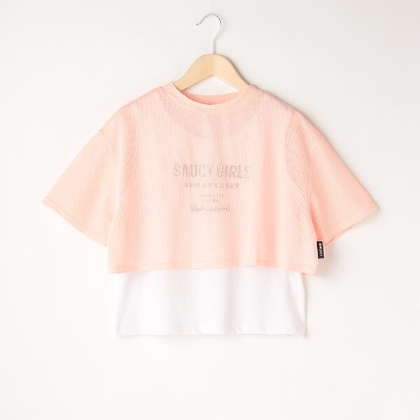 メッシュ重ね着Tシャツ(120cm ピンク): ジュニア - ナルミヤ  