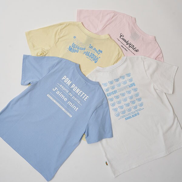 ルッキー キラキラストーンTシャツ(F レモン イエロー): キッズ