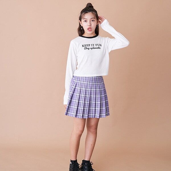 リンガー短丈長袖Tシャツ(S(140) 黒): ジュニア ナルミヤ オンライン公式サイト