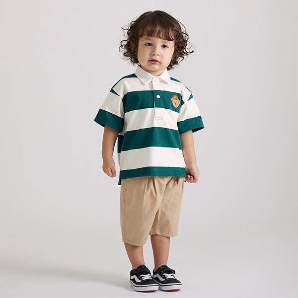 太ボーダーラガー半袖Tシャツ