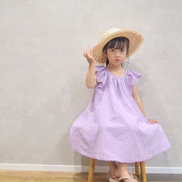 Narumiya Online ナルミヤ オンラインの公式通販サイト袖スカラップレース切り替えワンピース 80 ライト ピンク キッズ