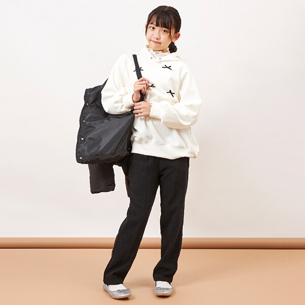 troislapins(トロワラパン)中わた入りフード付きブルゾン(140~160 troislapins(トロワラパン)中わた入りフード付きブルゾン(140~160