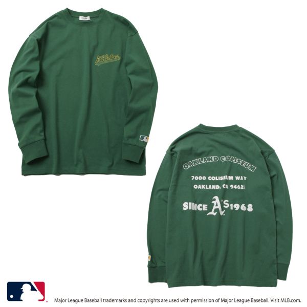 【MLB】ロゴプリント長袖Tシャツ