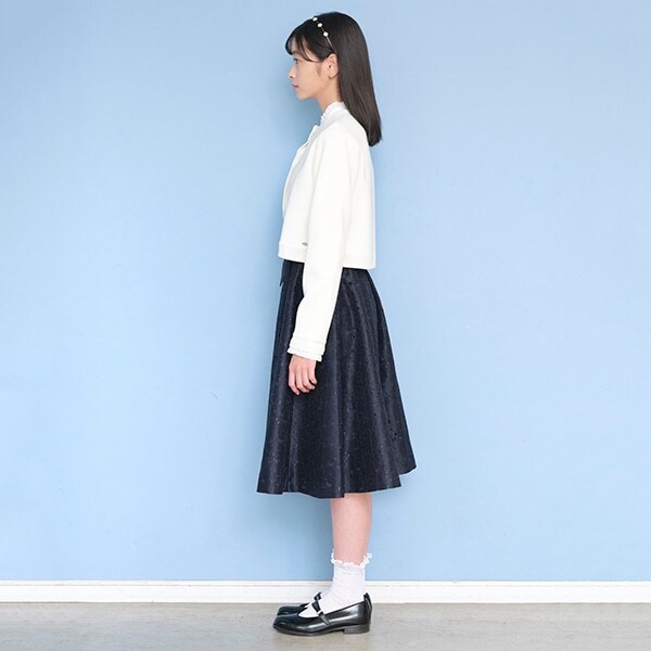*リボンベルトつきレースドレス
