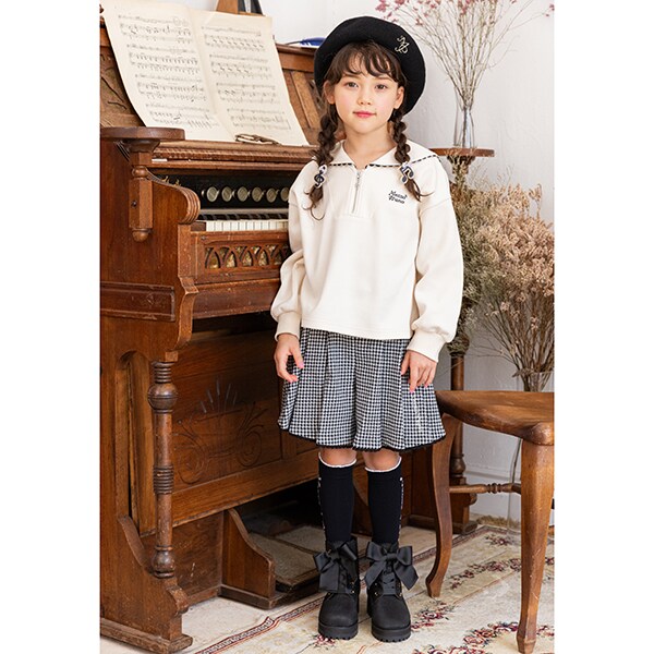 出品中同サイズ服はこちら160【新品未使用】mezzo piano メゾピアノ フロントジップ セーター