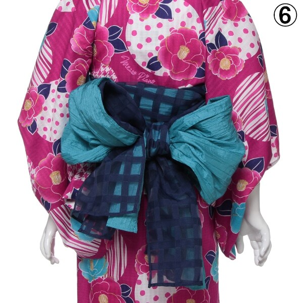 大玉ドット椿柄浴衣ドレス(80 紺): ベビー - ナルミヤ オンライン公式 