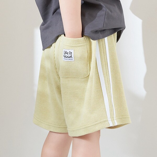 サイドライン4分丈ワッフルパンツ