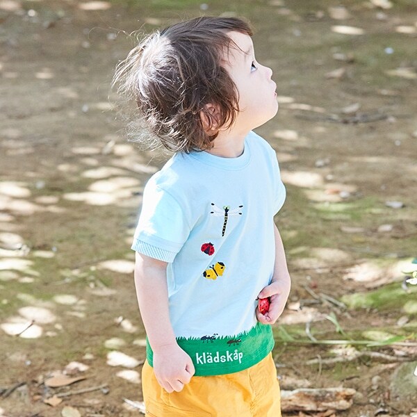 Narumiya Online ナルミヤ オンラインの公式通販サイト虫刺しゅう半袖tシャツ 80cm サックス キッズ