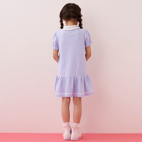 刺繍パフスリーブ 100トップス スカート 子供服 女の子 ドレス ワンピースf