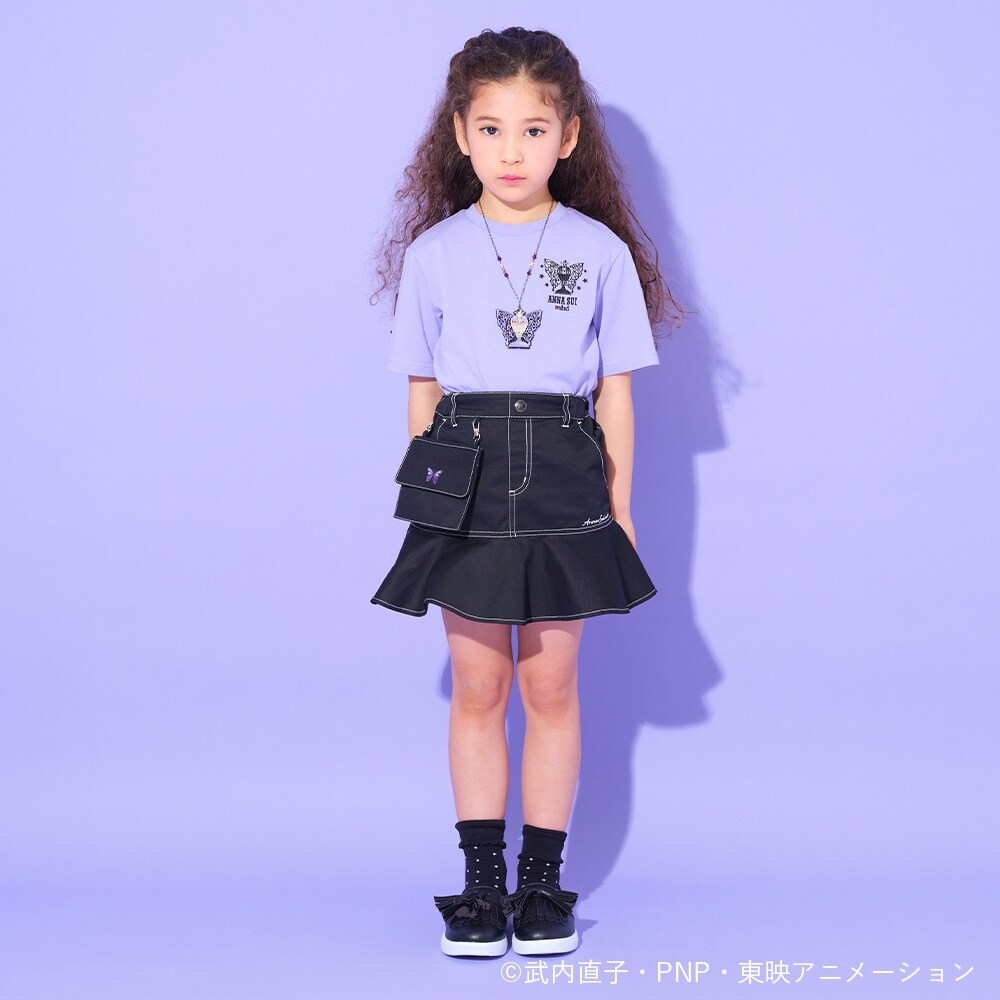 【美少女戦士セーラームーン×ANNA SUI mini　Tシャツ(ブラック／パープル)】
