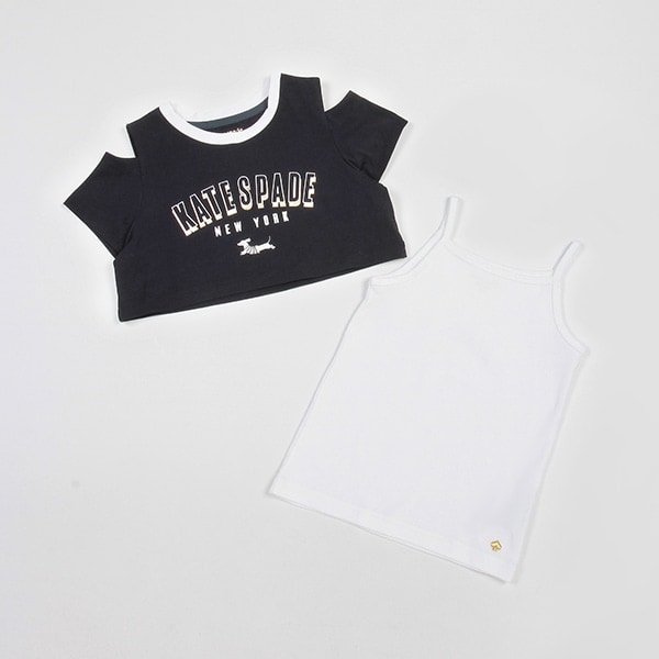 トドラー ジャンピングドッグTシャツ&キャミソールセット(120cm 紺  