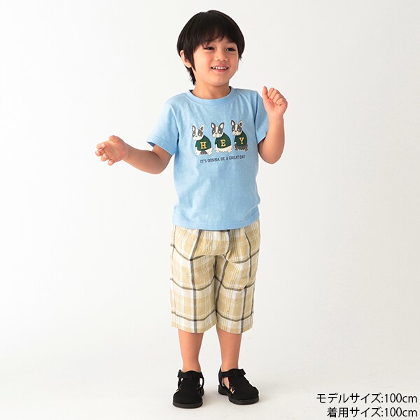 NARUMIYA ONLINE｜ナルミヤ オンラインの公式通販サイト【リンク】5分丈チェックハーフパンツ(80cm 紺): キッズ