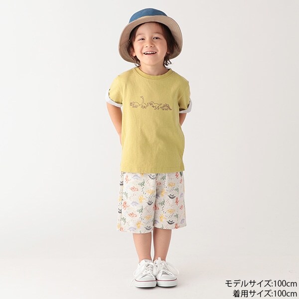 NARUMIYA ONLINE｜ナルミヤ オンラインの公式通販サイト5分丈恐竜ハーフパンツ(80cm ブルー): キッズ