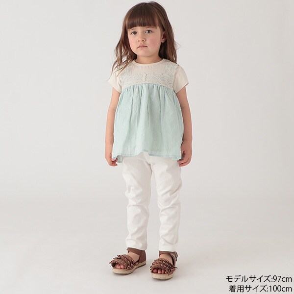 胸レースドッキングT(80cm ラベンダー): キッズ - ナルミヤ オンライン  