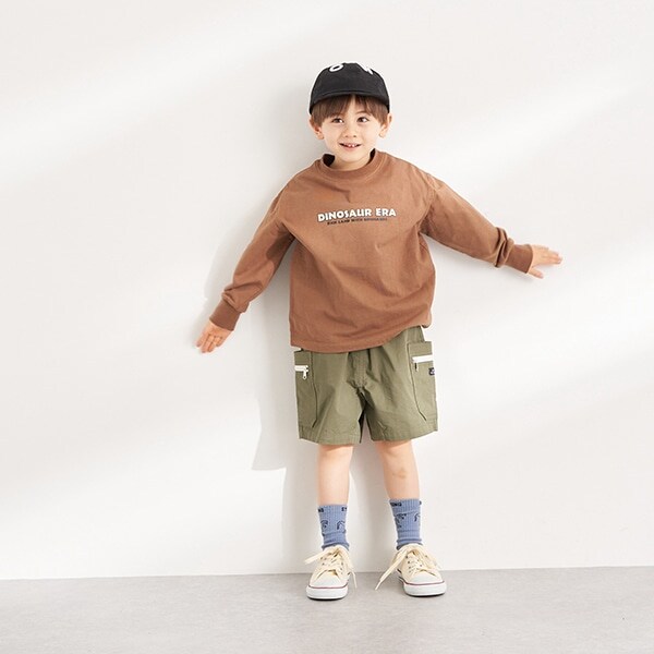 DINASAURバックプリント長袖Tシャツ