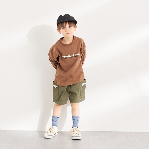 DINASAURバックプリント長袖Tシャツ