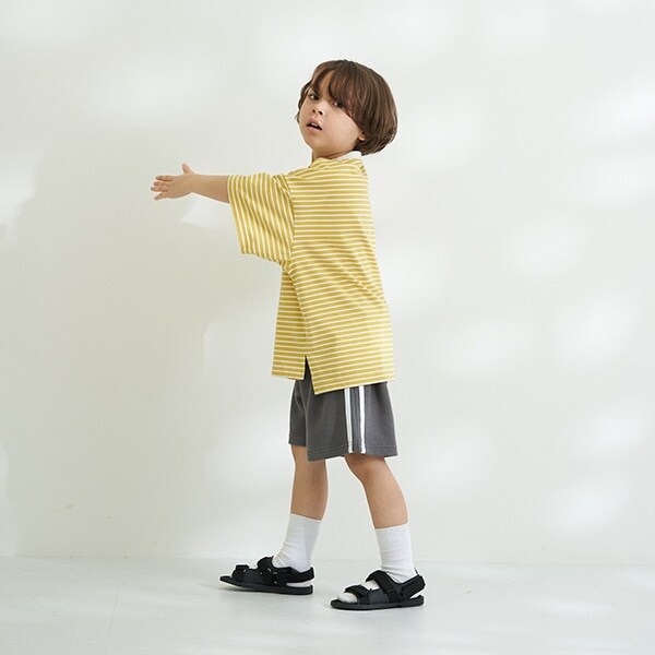 サイドライン4分丈ワッフルパンツ