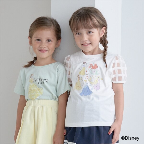 Disney Princess】【型崩れしないやわらかコットン】 Tシャツ(100cm ...