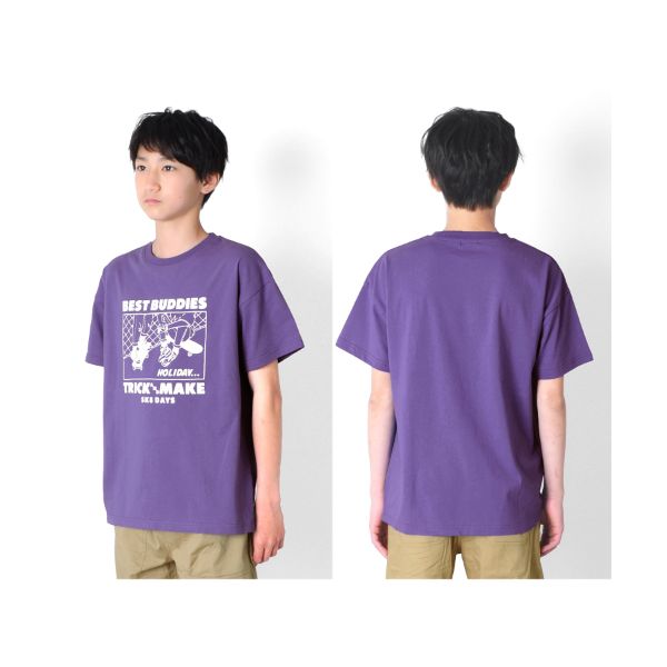 天竺・ドロップショルダーアソートプリント半袖Tシャツ