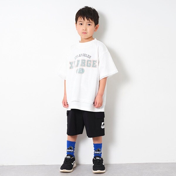 メッシュカレッジフウ半袖Tシャツ(100cm 白): キッズ - ナルミヤ 