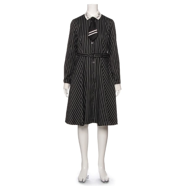 Narumiya Online ナルミヤ オンラインの公式通販サイトネクタイ ベルトつきストライプワンピース M 150 グレー ジュニア