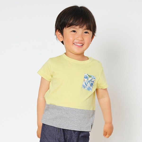 ズーポケット切替Tシャツ【日本製】