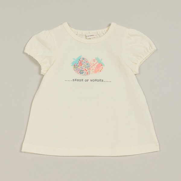 いちごアップリケ半袖Tシャツ