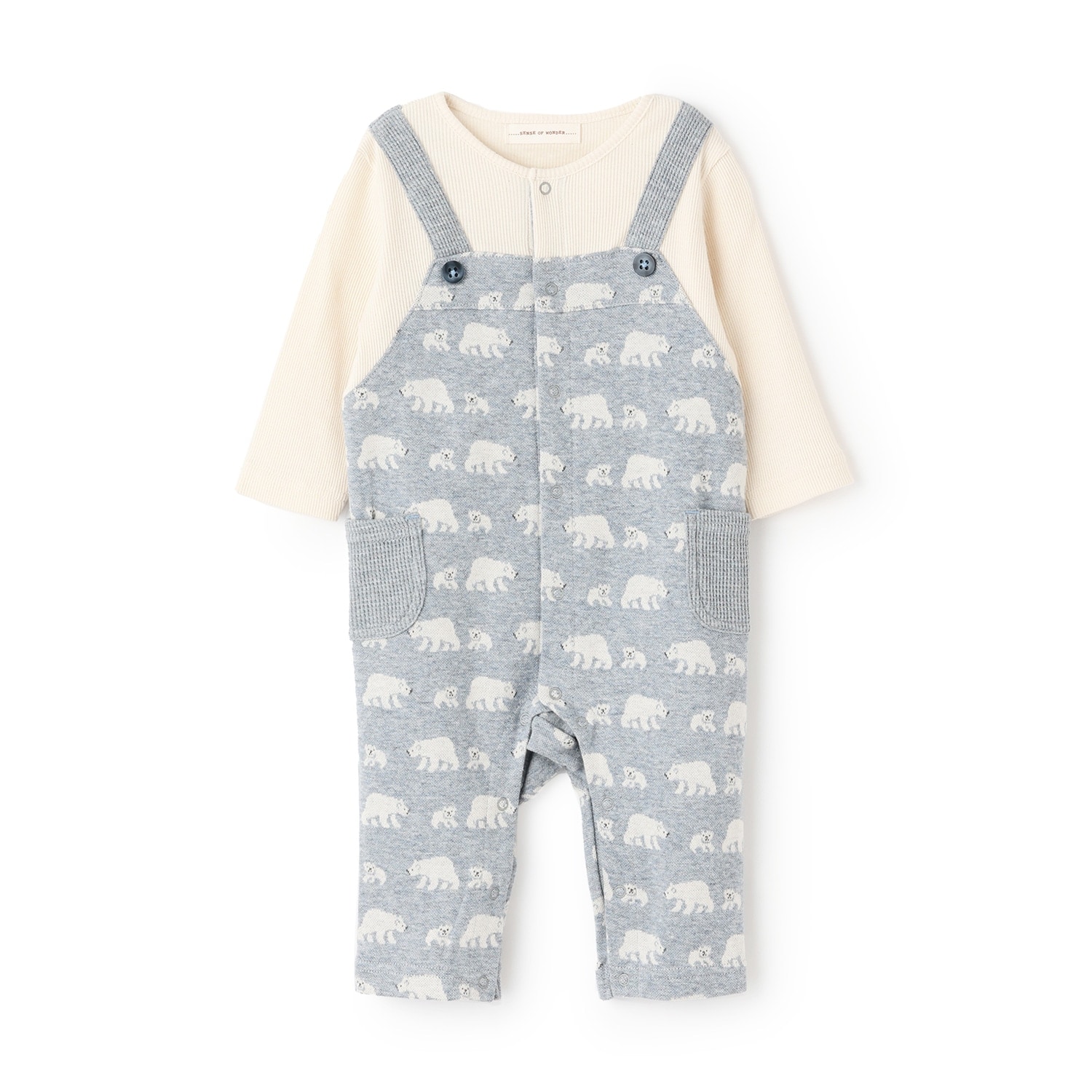 【オーガニック】ジャカードカバーオール