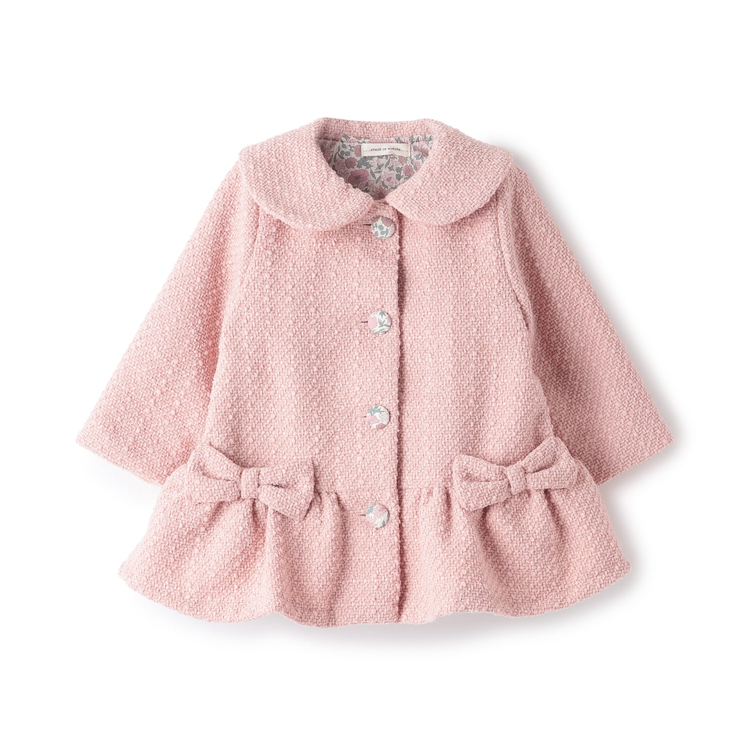 リバティボタンフリルコート