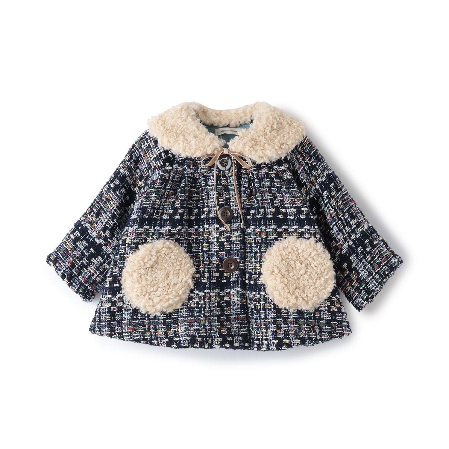 ティペットつきロービングチェックコート