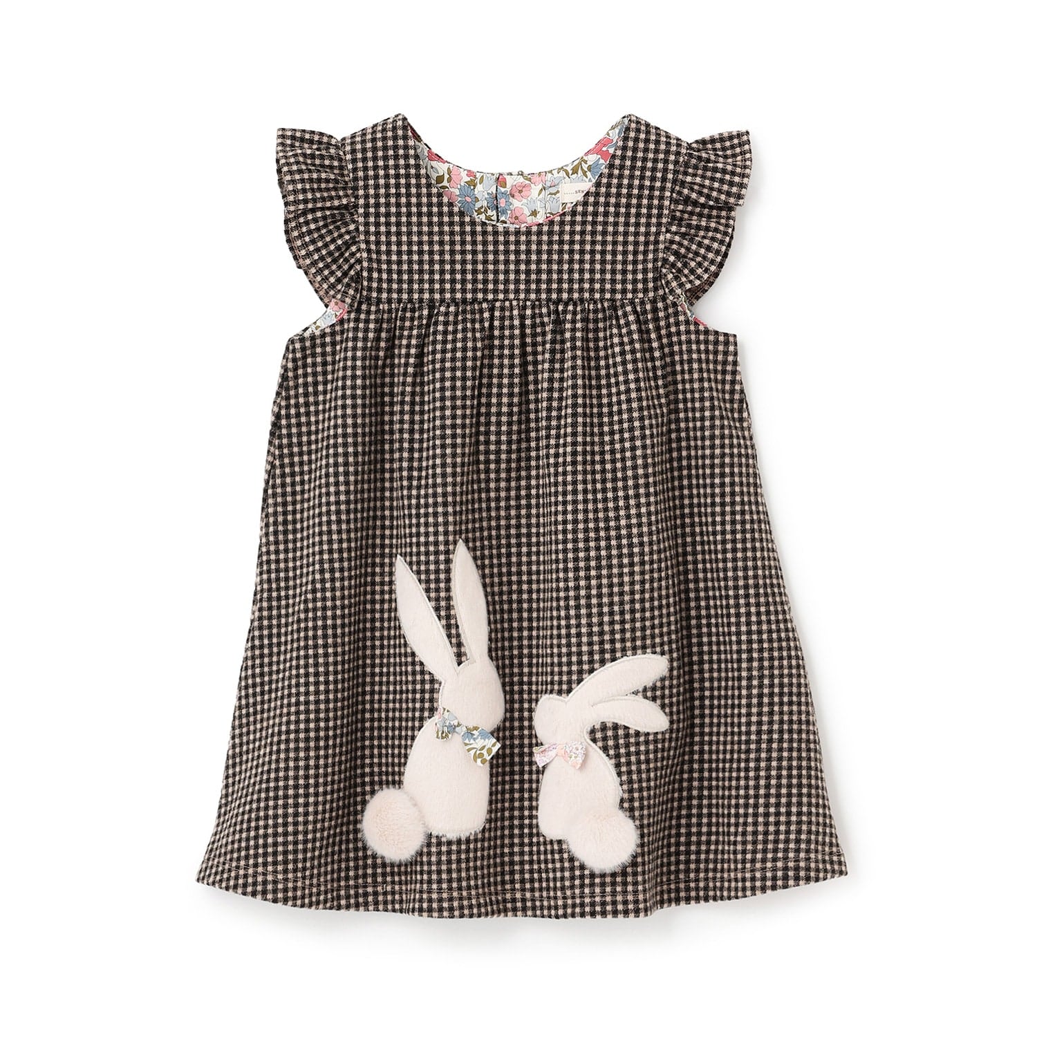 ウサギアップリケジャンパースカート