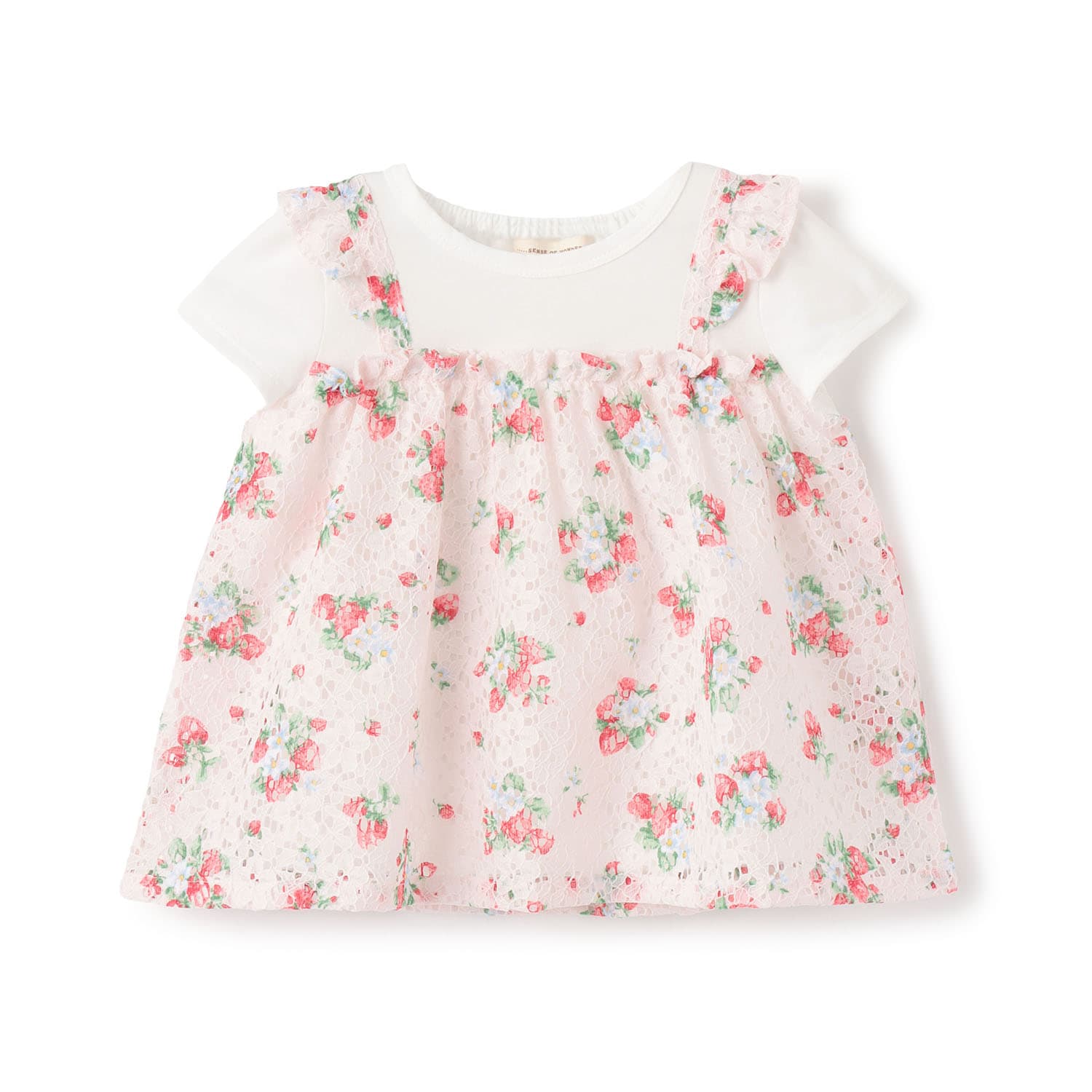 野イチゴレースチュニック【オーガニック】【日本製】