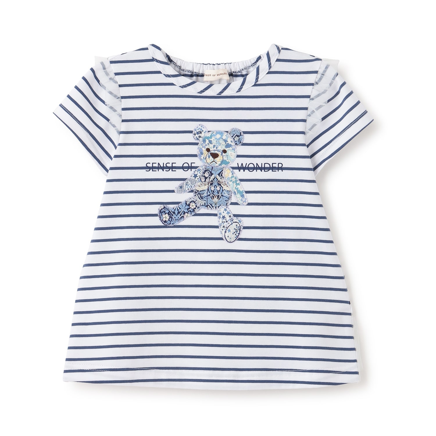 リバティクマアップリケ半袖Tシャツ