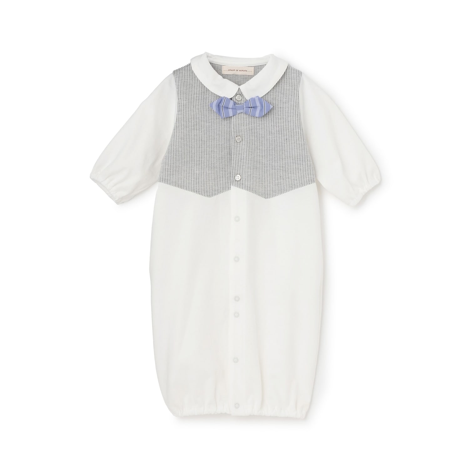 ストライプベスト2WAYオール【オーガニック】【日本製】