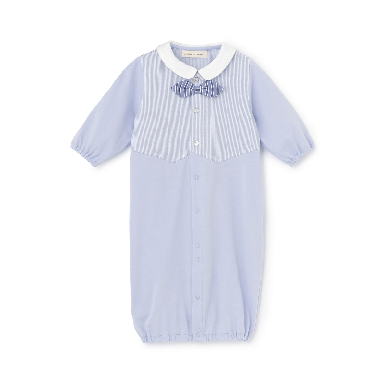 ストライプベスト2WAYオール【オーガニック】【日本製】