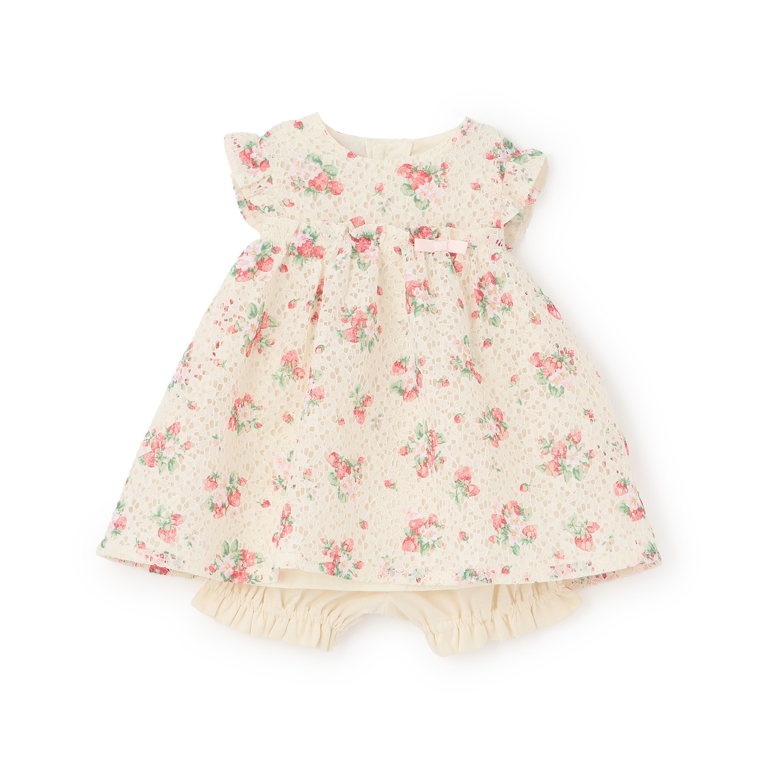 野イチゴレースベビースーツ【日本製】