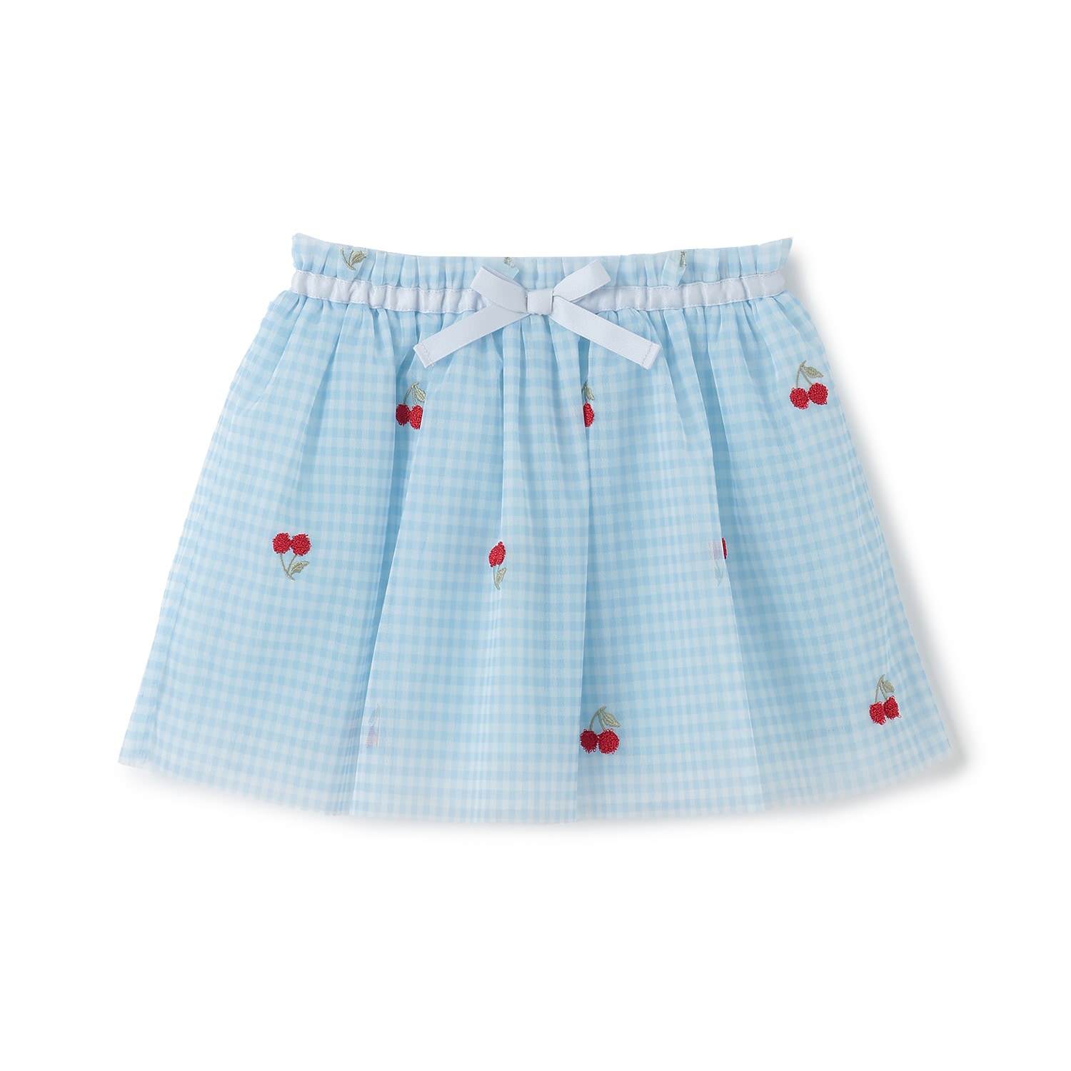 チェリー刺しゅうチュールスカート