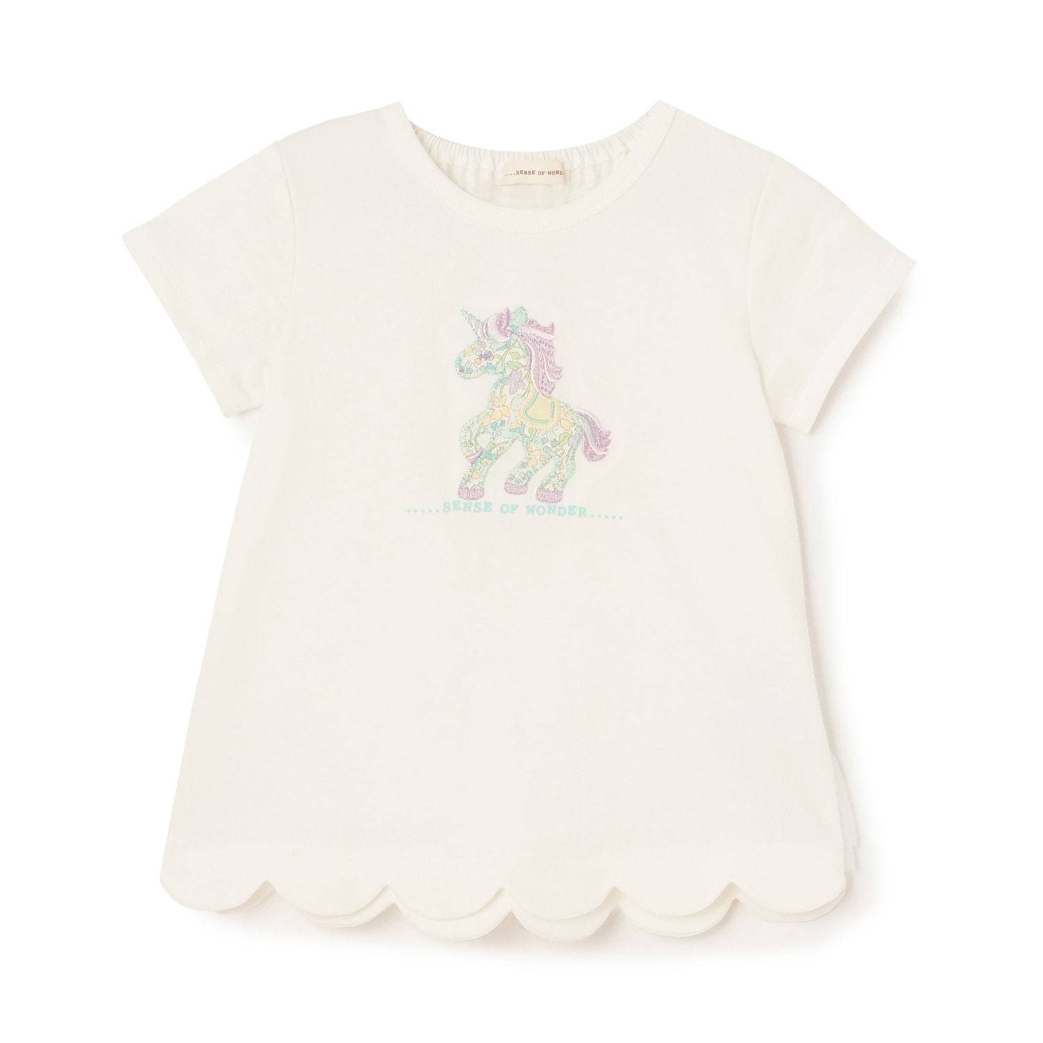 ユニコーンリバティアップリケTシャツ