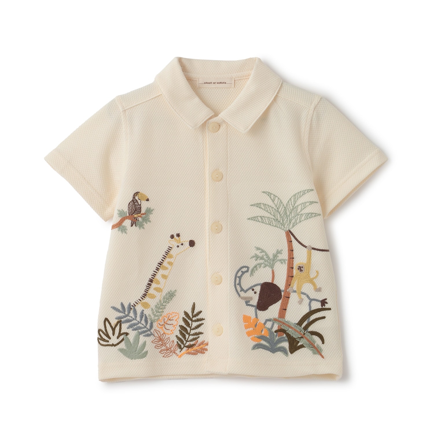 アニマル刺しゅうカットシャツ
