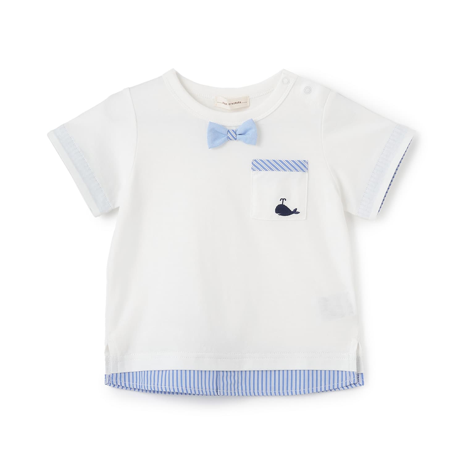 接触冷感シャツレイヤード風半袖Tシャツ