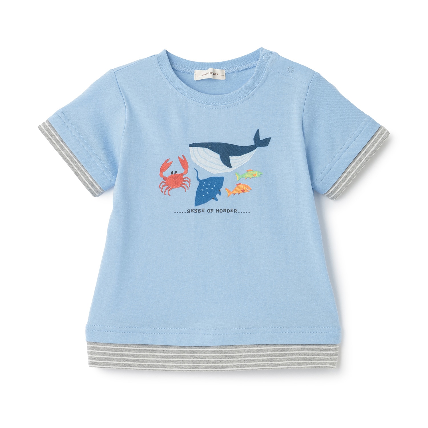 接触冷感海の生物プリント半袖Ｔシャツ