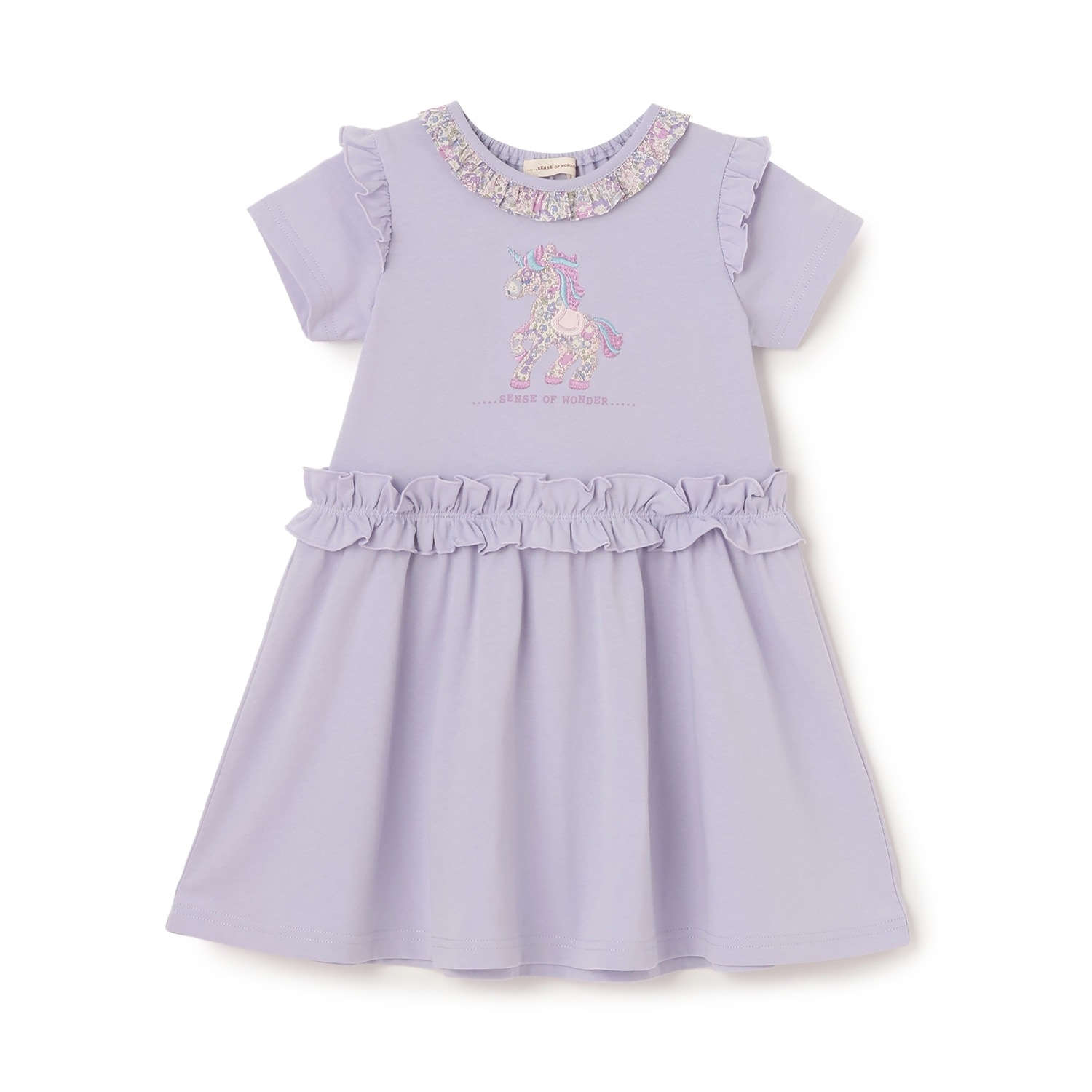 ユニコーンリバティアップリケワンピース