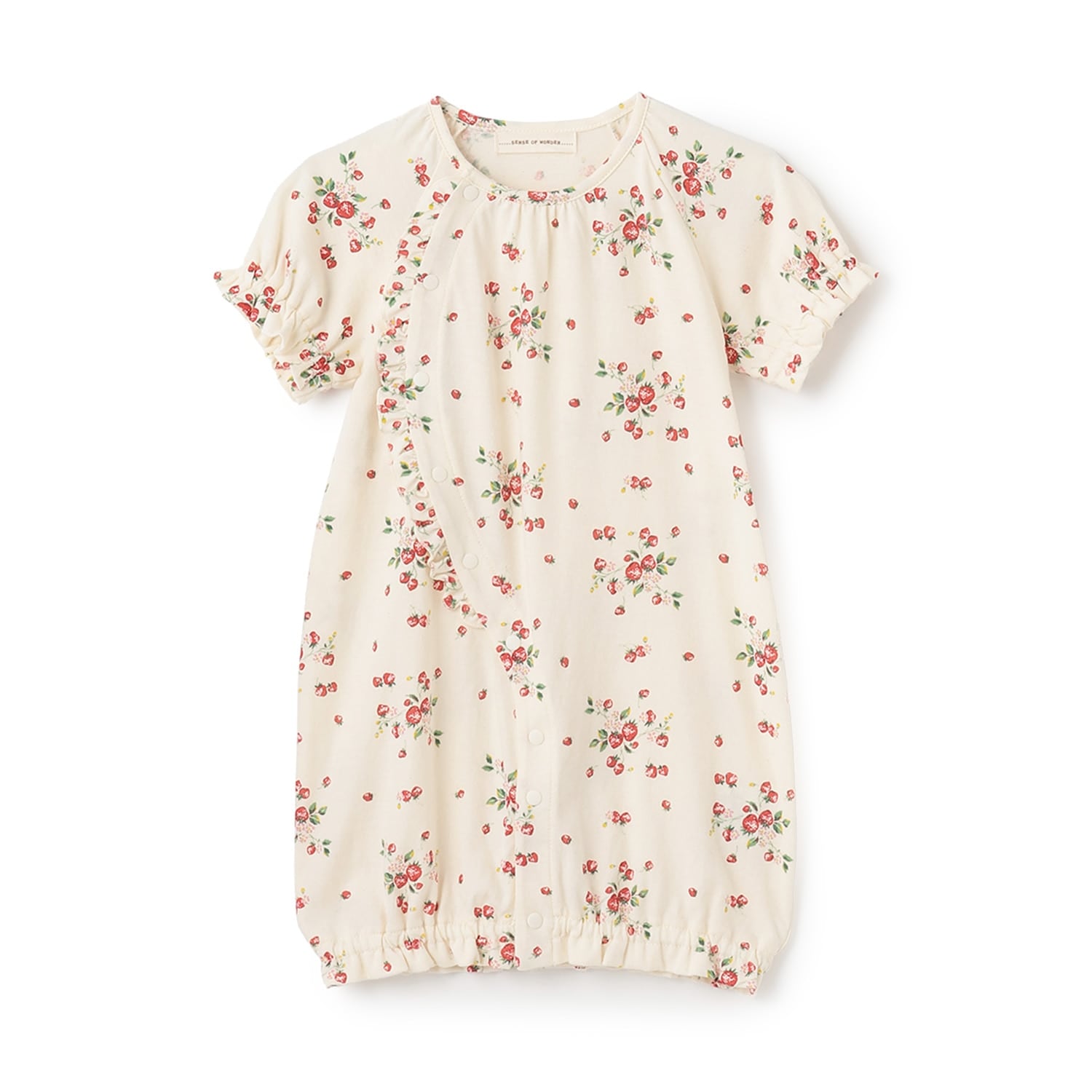 オーガニック野イチゴ半袖2WAYオール