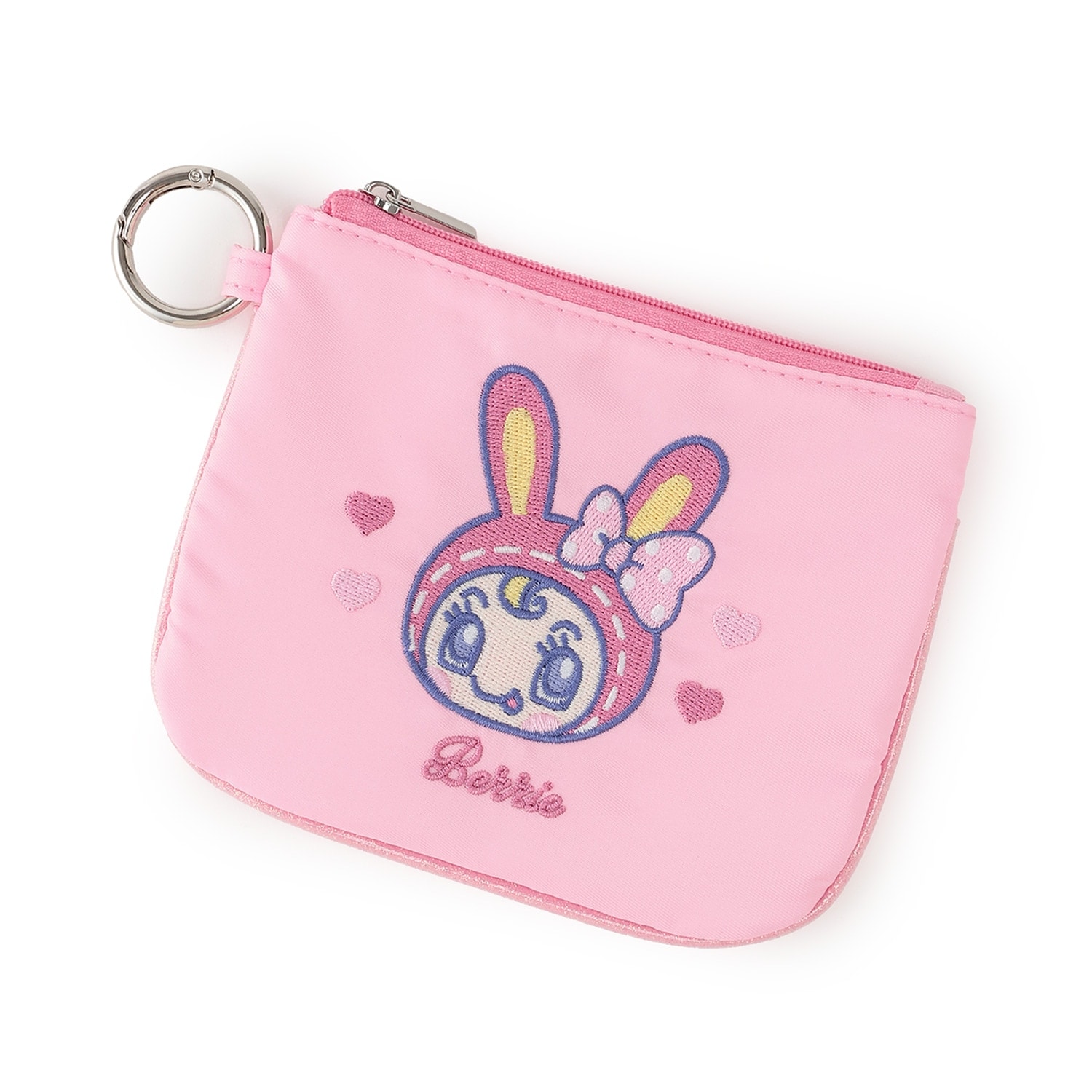 フラット刺しゅうポーチ