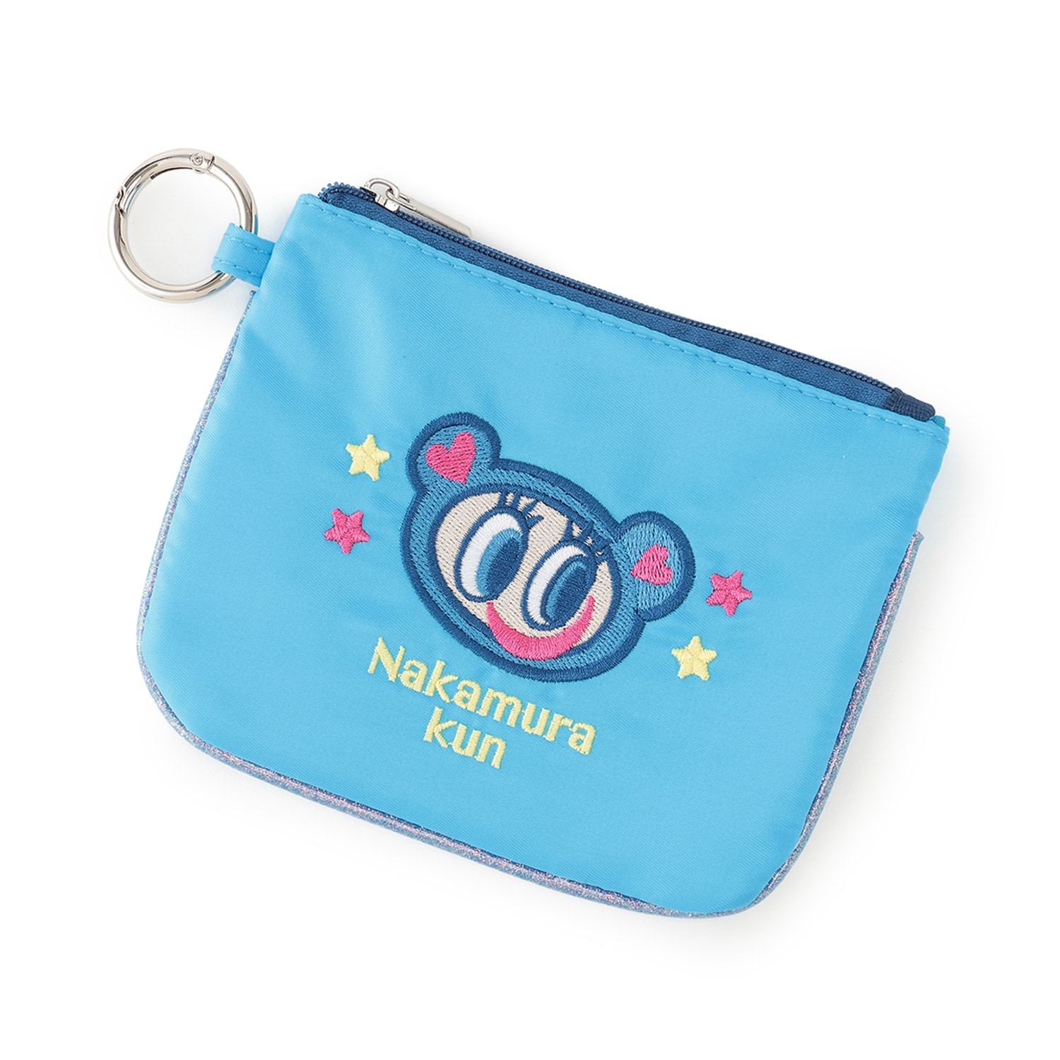 フラット刺しゅうポーチ