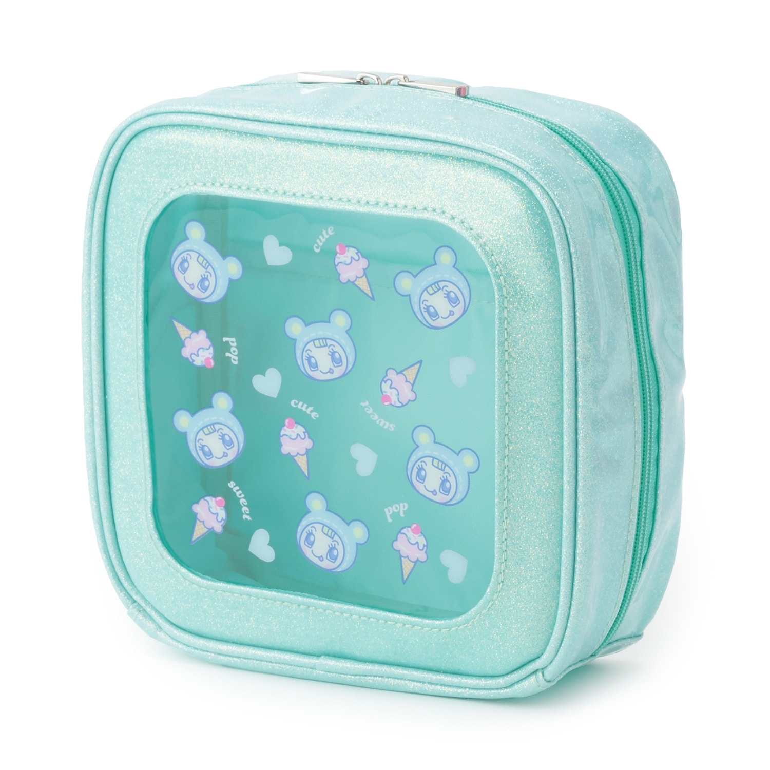 スクエアきらきらポーチ【ベリエちゃん】【ブルーベリエちゃん】【デビリーちゃん】【ナカムラくん】