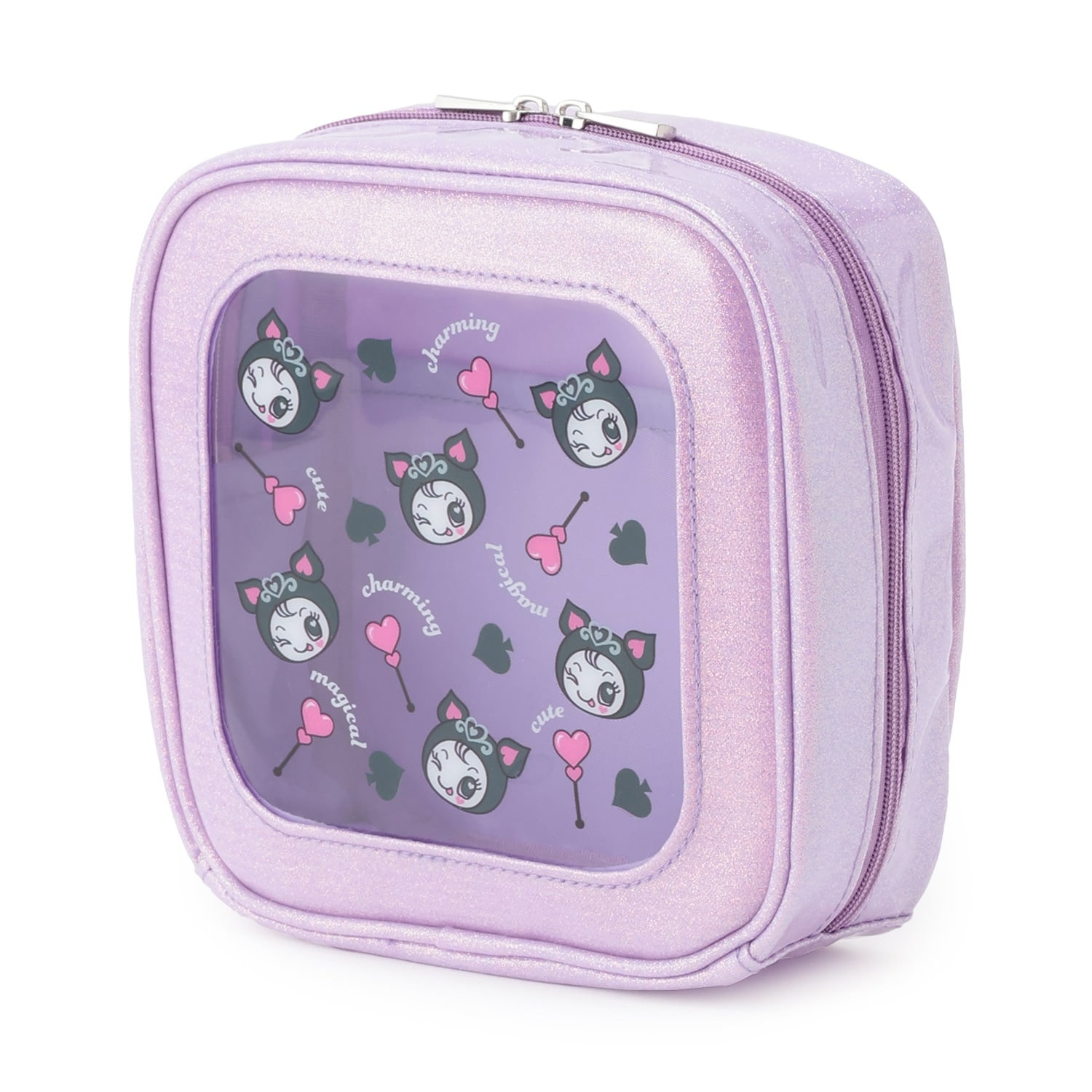 スクエアきらきらポーチ【ベリエちゃん】【ブルーベリエちゃん】【デビリーちゃん】【ナカムラくん】