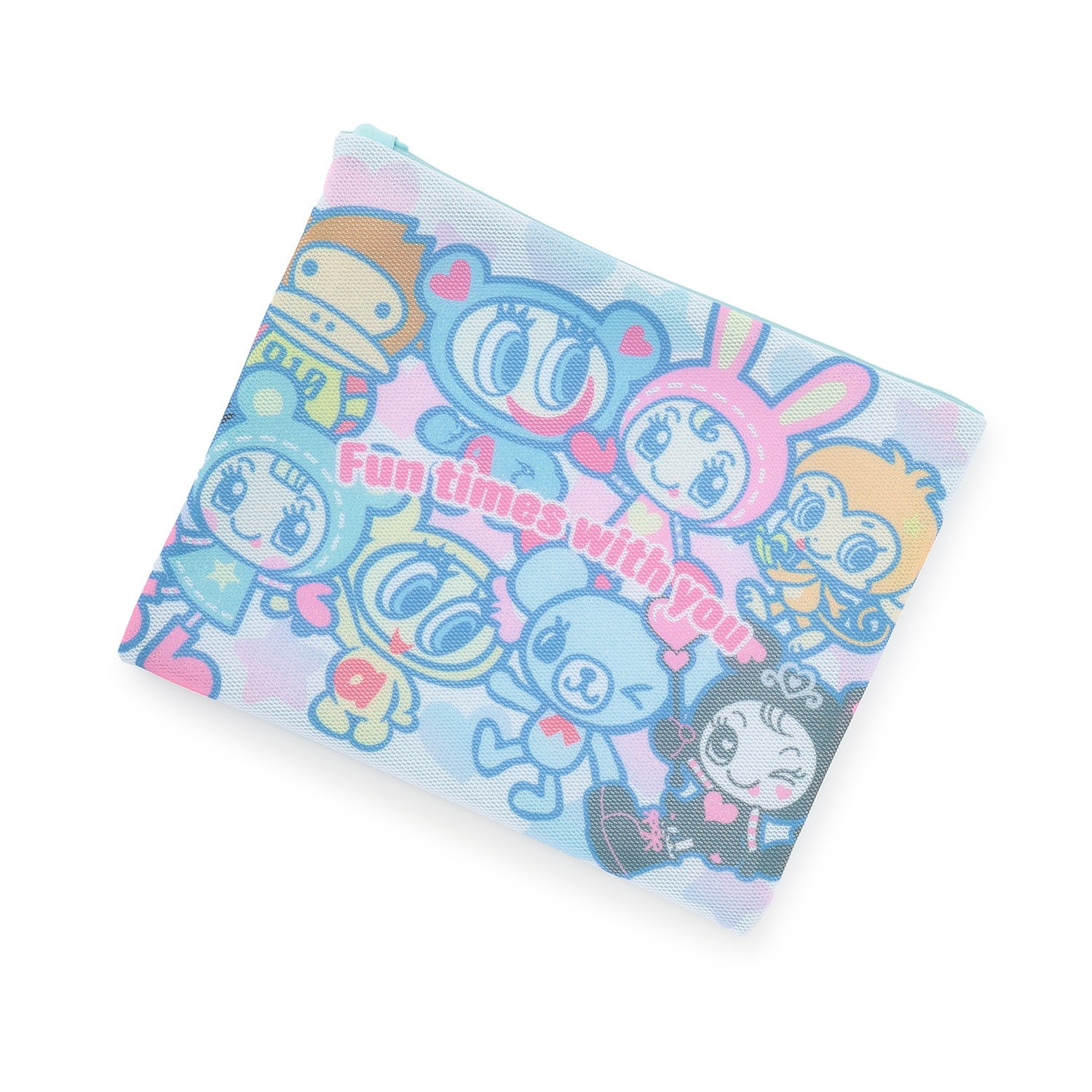 メッシュフラットポーチ【ベリエちゃん/ブルーベリエちゃん/デビリーちゃん/ナカムラくん/ルッキー/ミントくん/ハナちゃん/ちびゾー】